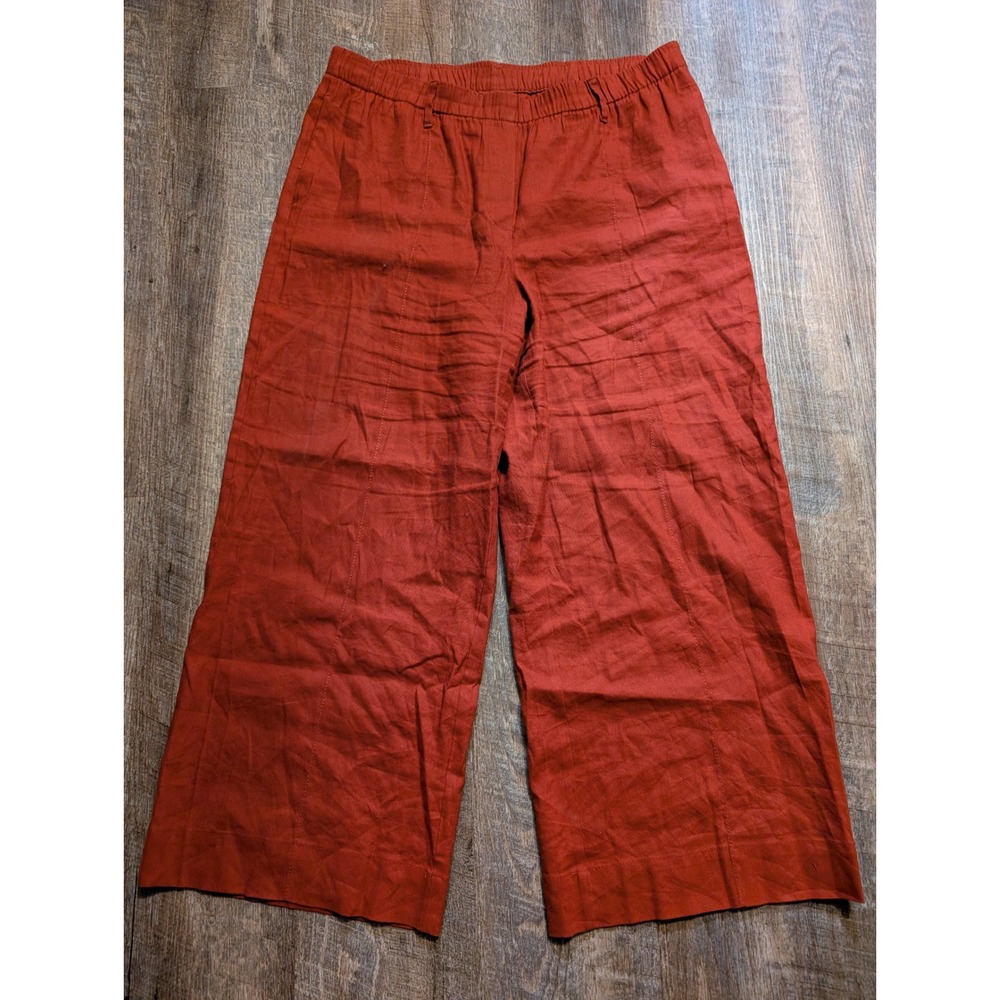 J. Jill Large Tall Wide Leg Pants in Rust Red